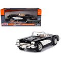 1959 Chevrolet Corvette Black 1/24 Diecast Mode...