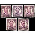 555, Mint F-VF NH 3¢ - WHOLESALE LOT OF 5 Stamp...