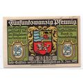 1922 Germany Brunsbuttelkoog Notgeld 25 Pfennig...