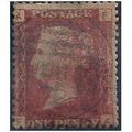 1858 SG43 1d Red Plate 110 Good/Fine Used Check...