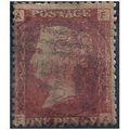 1858 SG43 1d Red Plate 110 Good/Fine Used Check...