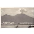 Napoli Castel dell'ovo e Vesuvio Italian Postca...
