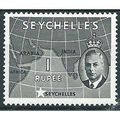 Seychelles 1952 SG168 1r Grey-Black Mounted Min...