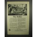 1922 AT&T Bell System Telephone Ad - The Dollar