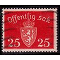 Norway 1939 Coat of Arms 25ore Used Official Stamp