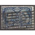 Canada 1897 SG128 5c Deep Blue Good Used .