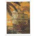 Spanish Ship Lenticular 3D Postcard