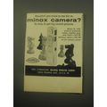 1959 Minox Camera Ad - Shouldn't you move to the 3 1/4 oz. Minox Camera?