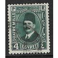 EGYPT 1927 KING FAUD I GREEN 4m USED SG153