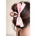 Pink Bow Decor Large Hair Claw Clip