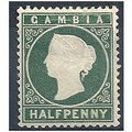 Gambia 1887 SG21 1/2d Myrtle Green Mounted Mint.