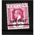 CEYLON 1918 SG 337 1c on 5c PURPLE M MINT