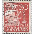 DENMARK, SHIP, Caravel, red 1940, 20ore