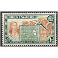 Cook Islands 1949 SG151 1d Chestnut & Green Mou...