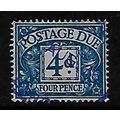GREAT BRITAIN 1959 4d BLUE POSTAGE DUE SG D61 F...