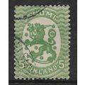 FINLAND 1917 STANDING LION 5p GREEN SG 187A FIN...