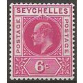 Seychelles 1906 SG62 6c Carmine Unmounted Mint