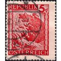 AUSTRIA, Landscape, red 1945, 5 Groschen