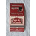 Matchbook cover Ricks Cafe Americain - The Pinn...
