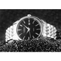 New Men’s Black & Silver Dress Date Analog Watch