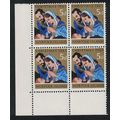 Norfolk Christmas SW Corner Block of 4 1965 MNH...