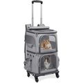 Double-Compartment Pet Carrier Backpack with Wh...