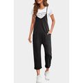 Black Pocketed Adjustable Spaghetti Strap Strai...