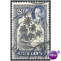 Ceylon 1936 SG374 20c Black & Grey-Blue.Fine Us...