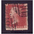 GREAT BRITAIN 1858-79 QV SG44 1d RED BROWN PLAT...