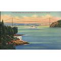 Vintage Canada Postcard c1938 - Lions Gate Brid...