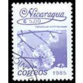 Nicaragua 1986 Flower p 5.00co Used Stamp