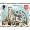 ISLE OF MAN, Jurby Church, blue 1978, 1p, #2