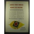 1940 Lucky Strike Cigarettes Ad - Means Less Ni...