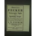 1940 Fecker Scopes Ad - For every purpose