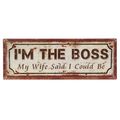 Metallbild - Boss 13x36cm Blechschild Wanddeko