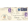 AIR MAIL etiquette dark blue on Trieste, Italy ...
