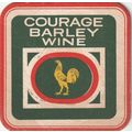 BEER MAT - COURAGE BARCLAY BREWERY - BARLEY WIN...