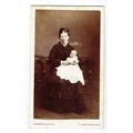Victorian cdv photo woman holding baby Low Harr...