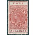 New Zealand 1913 4s orange-red Perf 14½x14 Post...