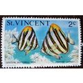 St Vincent 1975 Marine Life 2c Spot-fin Butterf...