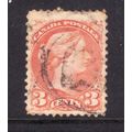 CANADA 1876 SG 83 3c ORANGE RED FINE USED #3