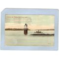 ME Portland Lighthouse Postcard Spring Point Le...