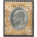 Transvaal 1903 SG257 2/- Grey-Black & Yellow Fi...