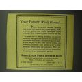 1943 Merrill Lynch Ad - Your Future, Wisely Planned