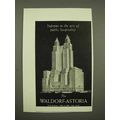 1944 Waldorf-Astoria Hotel Ad - Public Hospitality