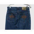 Womens Jordache Blue Jeans 11/12 32x32 Embroide...