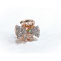 Small mini rose gold bow shaped hair claw clip ...