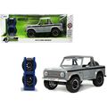 1973 Ford Bronco Pickup Truck Gray with Black S...