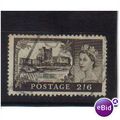 1959 GB Q.E.11 CASTLES 2/6D BROWN F/U SG 595