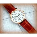 Fashion Style MIKT White Face Wrist Watch Brown...